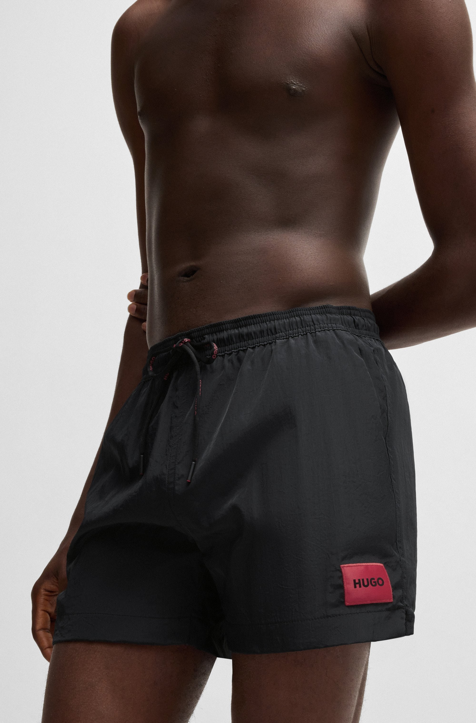 Badeshorts HUGO UNDERWEAR "DOMINICA", Herren, Gr. S (48), N-Gr, schwarz, Web, Obermaterial: 100% Polyacryl, Badehosen Image