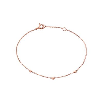 Armband FIRETTI "Schmuck Geschenk Silber 925 Armschmuck Armkette Herz" Gr. 19, rosa (roségoldfarben), Armbänder, Damen, 