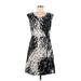 The Limited Casual Dress - Shift: Black Paint Splatter Print Dresses - Women's Size 8