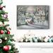 The Holiday Aisle® Village Sleigh Ride Premium Gallery Wrapped Canvas - Ready To Hang Canvas, in Brown/White | 32" H x 24" W x 1" D | Wayfair