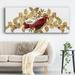 The Holiday Aisle® Red Bird Christmas Collection D Premium Gallery Wrapped Canvas - Ready To Hang Canvas, in Red/White | Wayfair