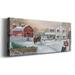 The Twillery Co.® Christmas Tree Farm Premium Gallery Wrapped Canvas - Ready To Hang Canvas, in Green/Red/White | 12" H x 30" W x 1.5" D | Wayfair