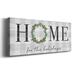 The Holiday Aisle® Home For The Holidays Premium Gallery Wrapped Canvas - Ready To Hang Canvas, Solid Wood in White | 8" H x 20" W x 1.5" D | Wayfair