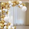 Ensemble de Ballons avec Confettis Colorés et Blancs 126 Pièces Décoration de Mariage Nouvel An