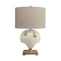 Highland Dunes Alkesh Resin Table Lamp Resin/Linen in Brown/White | 27 H x 16 W x 17 D in | Wayfair BCB0F87766434ABBAEB50324A668C855