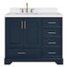 Ariel Bath Stafford 42.25" Single Bathroom Vanity w/ Quartz Top Wood/Quartz Top in Blue | 36 H x 42.25 W x 22 D in | Wayfair M042SLCQRVOMNB