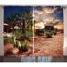 Latitude Run® Curtains 2 Panel Set, Majestic Sky Palm Trees Polyester in Brown | 63 H x 54 W in | Wayfair 96173454B7B8460FBE5E2E01010D72D5