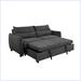 Latitude Run® Modern Fabric Loveseat Futon Sofa Couch W/Pullout Bed Polyester in Gray | 38 H x 75 W x 37 D in | Wayfair