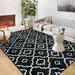 Black/White 120 x 96 x 0.2 in Area Rug - Winston Porter Machine Washable Geometric Moroccan Area Rug Indoor Modern Soft Throw Carpet for Home Decor | Wayfair