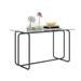 Ebern Designs Maydel Rectangular 51.18" L x 27.56" W Glass/Metal in Black/Gray | 29.72 H x 51.18 W x 27.56 D in | Wayfair