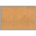 Amanti Art Woodgrain Wall Cork Small Framed Bulletin Board Wood/Cork in Gray/Brown | 26 H x 38 W x 1 D in | Wayfair A14008280658