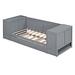 Red Barrel Studio® Senetra Daybed Wood in Gray | 33.9 H x 41.2 W x 110 D in | Wayfair E25D818F02254771A170604B42CF287F