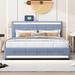 Brayden Studio® Suelynn Platform Storage Bed Wood & /Upholstered/Velvet in Gray | 44.3 H x 62 W x 81.1 D in | Wayfair