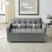 Breakwater Bay Shellplant 55.5" Upholstered Reclining Sleeper Sofa Velvet in Gray | 30.5 H x 55.5 W x 70 D in | Wayfair