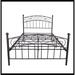 Winston Porter Paunka Metal Open-Frame Bed Metal in Black | 46 H x 53.94 W x 77.95 D in | Wayfair 8523219C5CF342BAA69F9195B8B0A880