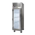 Traulsen G11001 Dealer's Choice 30" 1 Section Reach In Refrigerator, (2) Left Hinge Glass Doors, 115v, Display, Silver