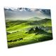 Tuscany Landscape Vineyards Green CANVAS WALL ART Framed Print