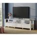 WAMPAT TV Stand with LED Light for TVs , White Modern Entertainment Center for 55-115 inch TV Console Table for Living Room