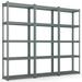 Gymax 3 PCS 5-Tier Metal Shelving Unit Heavy Duty Wire Storage Rack with Anti-slip Foot Pads