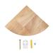 Goilinor 9Inches White Oak Shelf Fan-Shape Wall Corner Shelf Practical Wall-mounted Corner Storage Rack for Home Bedroom Living Roomï¼ˆ23cmï¼‰