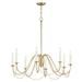 8 Light Chandelier in Traditional Style-30 inches Tall and 36 inches Wide-Gold Leaf Finish Bailey Street Home 93-Bel-4528266