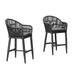 PURPLE LEAF Outdoor Dining Chairs Set of 2 Patio Bar Stools