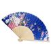 Vintage Bamboo Folding Hand Held Flower Fan Chinese Baby Sprinkle Decorations For Boy Boos And Booze Party Decorations Flower Ceiling Decorations Tissue Flowers Decorations Paper Fans Handheld Bulk