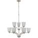 Nine Light 2-Tier Chandelier in Transitional Style 31.5 inches Wide By 34 inches High Bailey Street Home 139-Bel-3827817