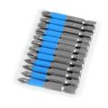 Aoanydony Anti-slip 50mm Screw Driver Bit PH1/PZ1/PH2/PZ2/PH3/PZ3 Drill Alloy Steel High Pressure Repair Slotted Impact Working Hand Tools 12 Pieces