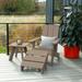 Highwood Italica Modern Adirondack Chair, Ottoman, and Side Table