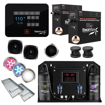 SteamSpa BKT1500-ADP Black Series WiFi and Bluetooth Double 7.5KW