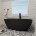 GIVINGTREE 65'' x29.5'' Matte Solid Surface Stone Resin Freestanding Soaking Bathtub