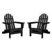 DuroGreen Adirondack Chairs Made With All-Weather Tangentwood Set of 2 Oversized High End Classic Patio Furniture for Porch Lawn Deck or Fire Pit No Maintenance USA Made Black