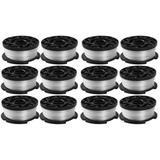 12 PCS Replacement String Trimmer Nylon Grass String Trimmer Mower Line Wire Replacement Spool Compatible for BLACK DECKER (Black)