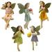 5 Pcs Decor Models Fairy Figurines Fairy Gardens Fairies Fairy Model Potted Miniature Model Resin