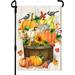 Happy Fall Garden Flags Double Sided Thanksgiving Garden Flags Harvest Pumpkin Yard Decorations Fall House Flags 12.5 x 18 Inch Thanksgiving House Flags