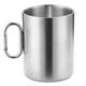 Walmeck Stainless steel cup Coffee Tea Cup 200ml/300ml/400ml Water Cup Stainless Steel Coffee Tea Cup Carabiner Water Cup Stainless Steel Coffee Tea dsfen IUPPA LAOSHE