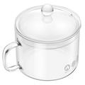 Flat Skillet Kitchen Utensils Stew Pot Glass Pot for Stove Top Boiling Pot Glass Cookware Clear Pots for Cooking