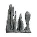 2Pcs Ceramic Rockery Statues Miniature Rockery Shape Decor Landscaping Ornament Garden Tabletop Meditation Figurines