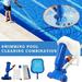 Scrubbers Clearance - Portable Swimming Pool Vacuum Cleaner Leaf Rake Mesh Frame Net Skimmer Cleaner Swimming Pool Tool With 5 Assembly Rods