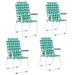 Ktaxon Patio Folding Web Lawn Chair Set 4 Pack Outdoor Beach Chair Portable Camping Chair(Green)