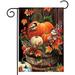 Fall Garden Flags Decorations for Home Outdoor Yard Flags Decor 12 X 18 Inch Double Sided Halloween Thanksgiving Pumpkins Bird Garden Flag Front Porch Decorations