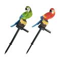 2 Pcs Solar Lights Outdoor Decor Solar Powered Lights Outdoor Solar Stake Light Solar Parrot Light LED Resin