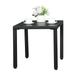 Metal Square Side Table for Indoor Outdoor Patio Coffee Bistro Table Weather Resistant for Pool Side Balcony Living Room Garden