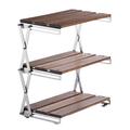 Shinysix Storage rack Portable 3 Layered Table Portable 3 Picnic Table Portable Outdoor Picnic Table 3 Layered Table