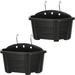 2 Pcs Indoor Plant Pots Pots for Plants Face Planters Fence Planter Hanging Wall Planter Outdoor Wall Mounted Semicircle Flower Pot Hanging Flowerpot Plastic
