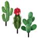 3 Pcs Emblems Yard Art Outdoor Decoration Sculpture Decor Yard Ornament Outdoor Decor Garden Ornaments Cactus Card Wood Pile Acrylic