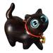 Wood Cute Cat 2 Sandalwood Hand Carved Kitten Wood Statue Treasure Cat Sculpture Desk Decoration Lovely Gift Figurine Home Table Decoration for Living Room