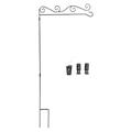 Flags Tiestos Para Exterior Hanging Planter Outdoor Lawn Flag Rack Banner Pole Stand Garden Flag Stand The Banner Detachable Wrought Iron