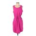 Tek Gear Casual Dress Scoop Neck Sleeveless: Pink Print Dresses - Women's Size Small